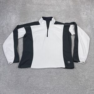VINTAGE Mountain Hardwear Sweater Womens Medium White Black Fleece‎ Zip Pullover